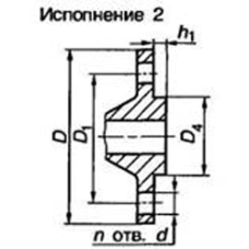 Чугунный квадратный фланец 100х155 6 кгс/см2 серый исполнение 2 СЧ20 ГОСТ 33259-2015