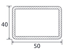 Профильная прямоугольная труба 50x40x4,5 мм 09Г2С ГОСТ 30245-2003 горячекатаная купить в Атырау