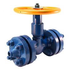 Запорный клапан из серого чугуна фланцевый DN 150 L=480 PN 6,3 проходной ГОСТ 3326-86