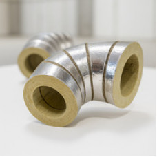 Отвод кашированный алюминиевой фольгой 18x60 мм 30° ГОСТ 23208-2003