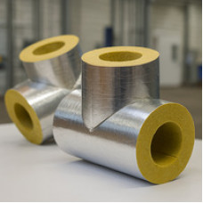 Тройник кашированный алюминиевой фольгой переходной 25x15x30 мм 30° ГОСТ 23208-2003