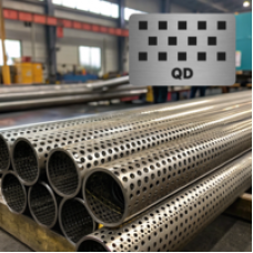 Труба перфорированная нержавеющая 8x0,8x5 мм Qv 08Х21Н6М2Т ГОСТ 11068-81