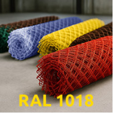 Сетка-рабица с полимерным покрытием 15x15x2.4 мм RAL 1018 (цинково-желтый)