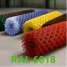 Сетка-рабица с полимерным покрытием 30x30x2.4 мм RAL 6018 (желто-зеленый)