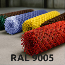 Сетка-рабица с полимерным покрытием 15x15x2.4 мм RAL 9005 (глубокий черный)