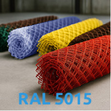 Сетка-рабица с полимерным покрытием 30x30x2.4 мм RAL 5015 (небесно-синий)