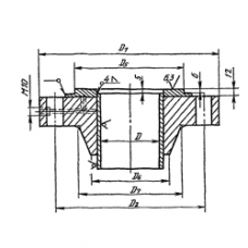 Воротниковый фланец 20 мм 63 кгс/см2 исполнение 6 приварной встык коррозионно-стойкий 06ХН28МДТ ГОСТ 33259-2015