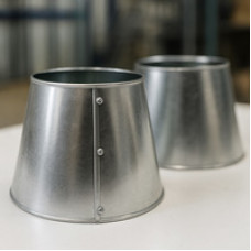 Оболочка для перехода из оцинкованной стали концентрическая 38x15x0,55 мм ГОСТ 23208-2003